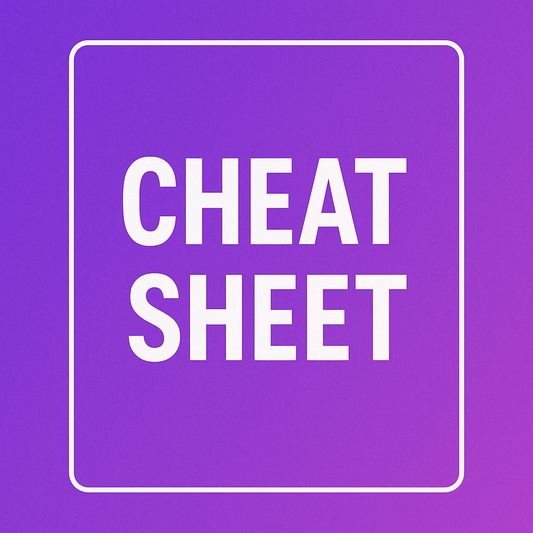 5 year Career Plan Cheat Sheet
